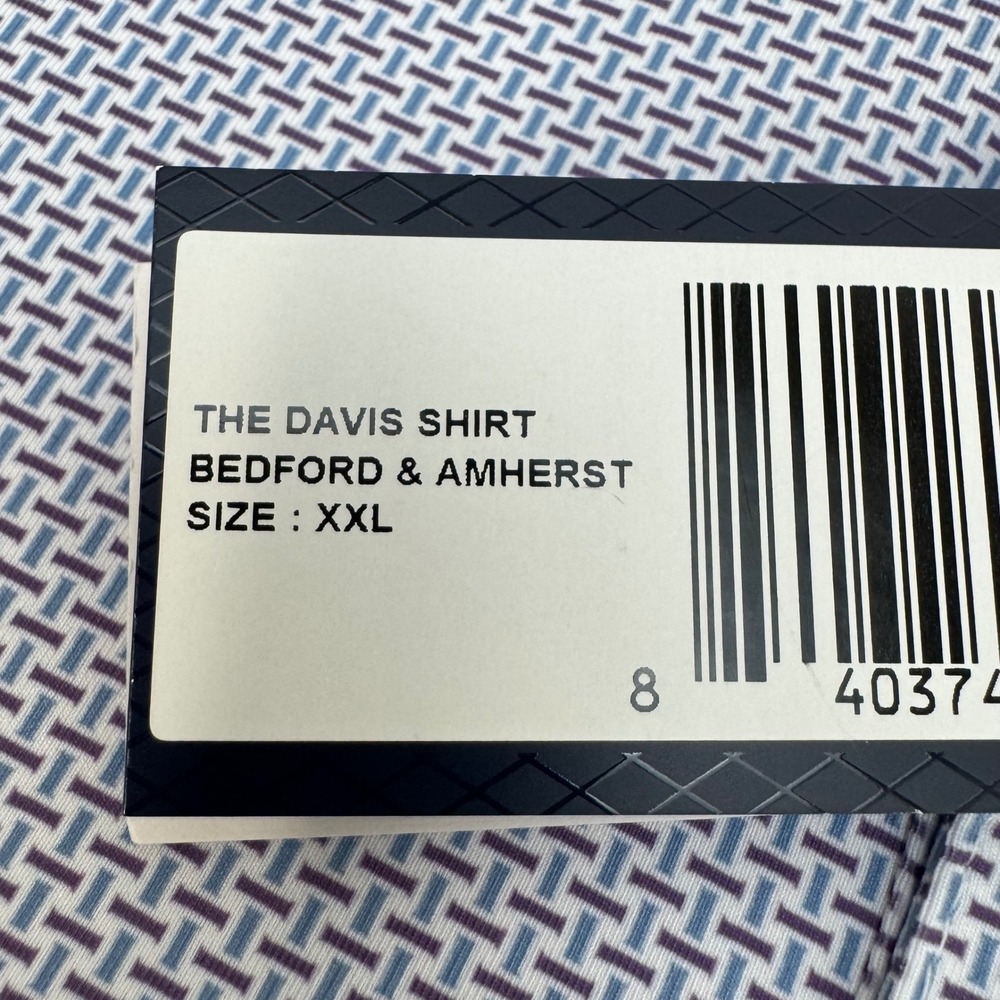 NWT Holderness & Bourne Polo The Davis Shirt XXL Bedford & Amherst Blue Purple - Picture 5 of 10
